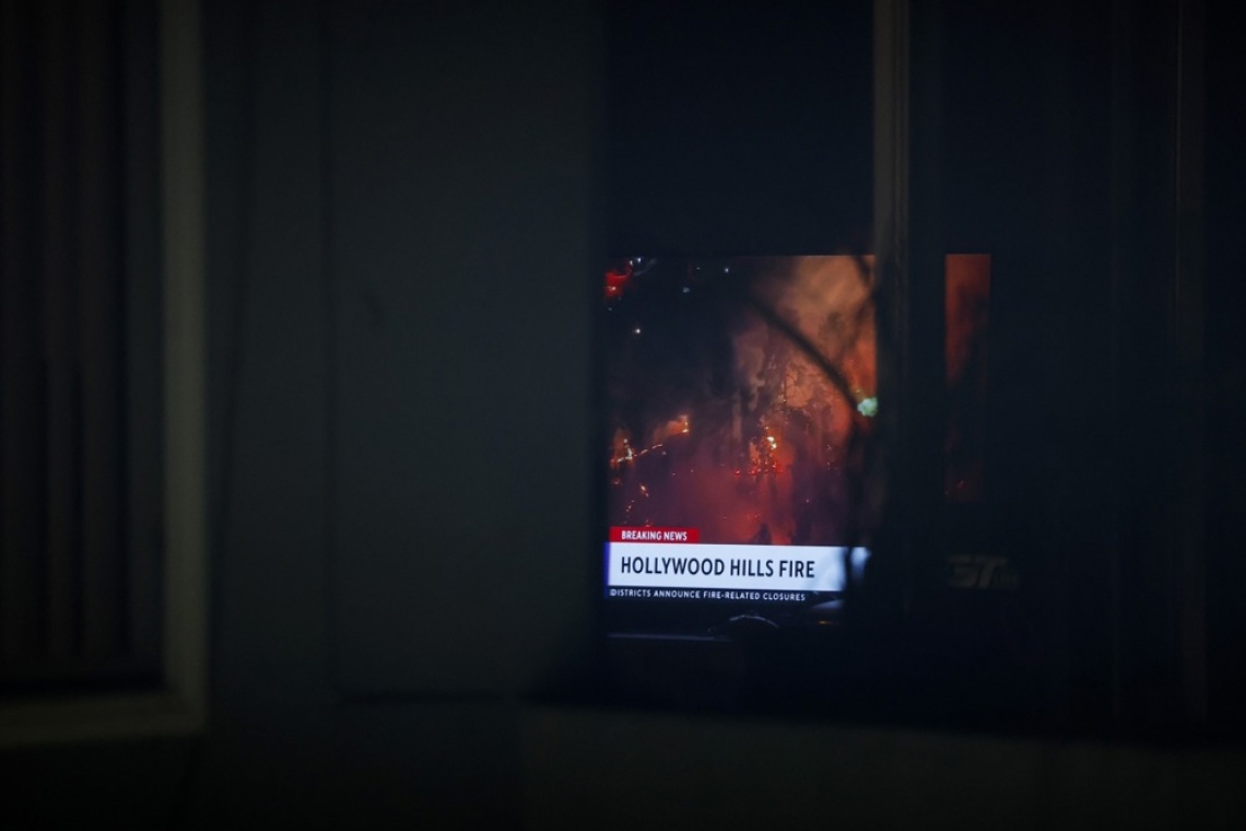 Požar v Los Angelesu zajel tudi Hollywoodske griče