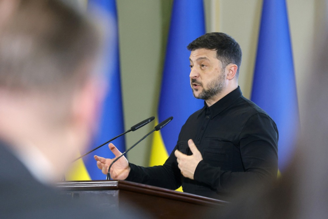 Zelenski: Mirovni načrt predvideva zamrznitev frontne črte, brez dogovora o Donecku in Zaporožju